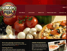 Tablet Screenshot of georgiosgourmetpizza.com